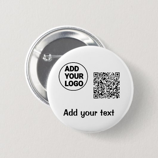 Einfacher minimaler q r Code Hinzufügen Logo-Scan- Button (Vorne & Hinten)