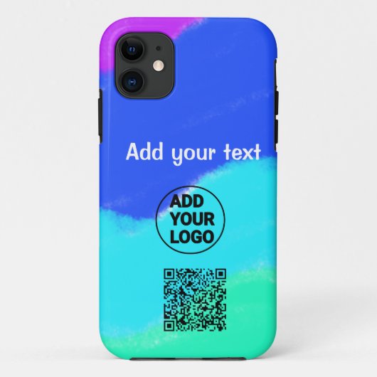 Einfacher minimaler q r Code Hinzufügen Logo-Scan- Case-Mate iPhone Hülle (Rückseite)