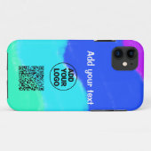 Einfacher minimaler q r Code Hinzufügen Logo-Scan- Case-Mate iPhone Hülle (Rückseite (Horizontal))