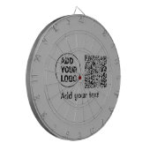 Einfacher minimaler q r Code Hinzufügen Logo-Scan- Dartscheibe (Vorderseite Links)