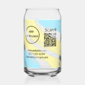 Einfacher minimaler q r Code Hinzufügen Logo Scan- Dosenglas (Rückseite)