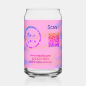 Einfacher minimaler q r Code Hinzufügen Logo Scan- Dosenglas (Rückseite)