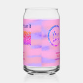 Einfacher minimaler q r Code Hinzufügen Logo Scan- Dosenglas (Links)