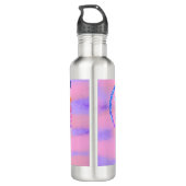 Einfacher minimaler q r Code Hinzufügen Logo Scan- Edelstahlflasche (Rückseite)