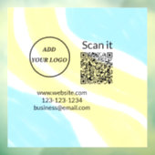 Einfacher minimaler q r Code Hinzufügen Logo Scan- Fensteraufkleber (Blatt 3)