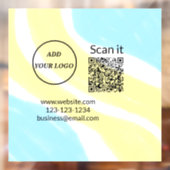 Einfacher minimaler q r Code Hinzufügen Logo Scan- Fensteraufkleber (Blatt 2)