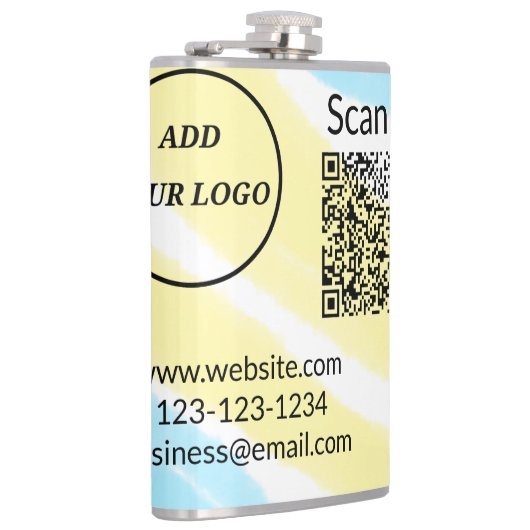 Einfacher minimaler q r Code Hinzufügen Logo Scan- Flachmann (Rechts)