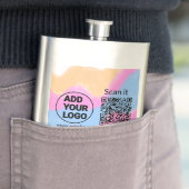 Einfacher minimaler q r Code Hinzufügen Logo Scan- Flachmann (Beispiel)