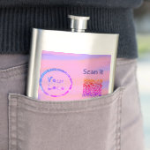 Einfacher minimaler q r Code Hinzufügen Logo Scan- Flachmann (Beispiel)