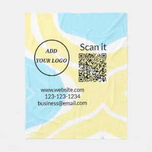 Einfacher minimaler q r Code Hinzufügen Logo Scan- Fleecedecke