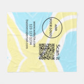 Einfacher minimaler q r Code Hinzufügen Logo Scan- Fleecedecke (Vorderseite (Horizontal))