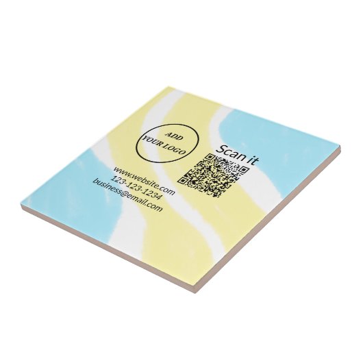 Einfacher minimaler q r Code Hinzufügen Logo Scan- Fliese (Seite)