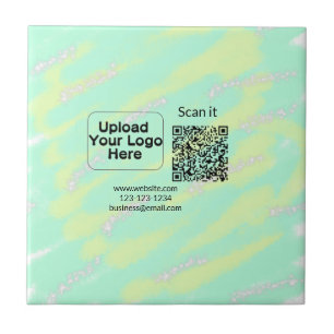 Einfacher minimaler q r Code Hinzufügen Logo Scan- Fliese