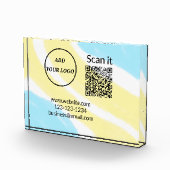 Einfacher minimaler q r Code Hinzufügen Logo Scan- Fotoblock (Rechts)