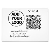 Einfacher minimaler q r Code Hinzufügen Logo Scan- Fotodruck (Vorne)