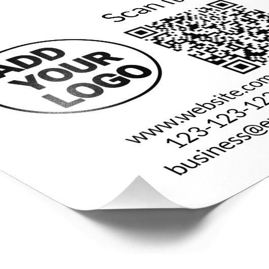 Einfacher minimaler q r Code Hinzufügen Logo Scan- Fotodruck (Ecke)