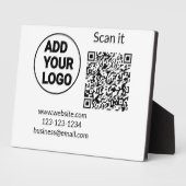 Einfacher minimaler q r Code Hinzufügen Logo Scan- Fotoplatte (Seite)