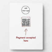 Einfacher minimaler q r Code Hinzufügen Logo-Scan- Fotoplatte (Vorderseite)