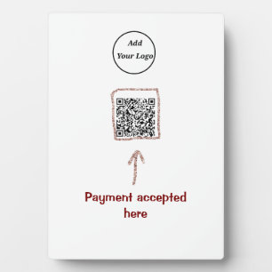 Einfacher minimaler q r Code Hinzufügen Logo-Scan- Fotoplatte