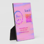 Einfacher minimaler q r Code Hinzufügen Logo Scan- Fotoplatte (Seite)