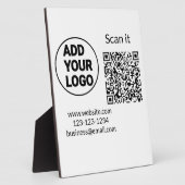 Einfacher minimaler q r Code Hinzufügen Logo Scan- Fotoplatte (Seite)