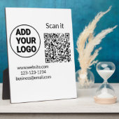 Einfacher minimaler q r Code Hinzufügen Logo Scan- Fotoplatte (Seite)