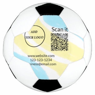 Einfacher minimaler q r Code Hinzufügen Logo Scan- Fußball