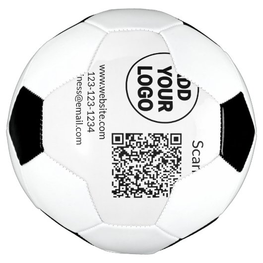 Einfacher minimaler q r Code Hinzufügen Logo Scan- Fußball (Gedreht)