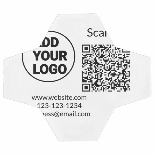 Einfacher minimaler q r Code Hinzufügen Logo Scan- Fußball (Flach)