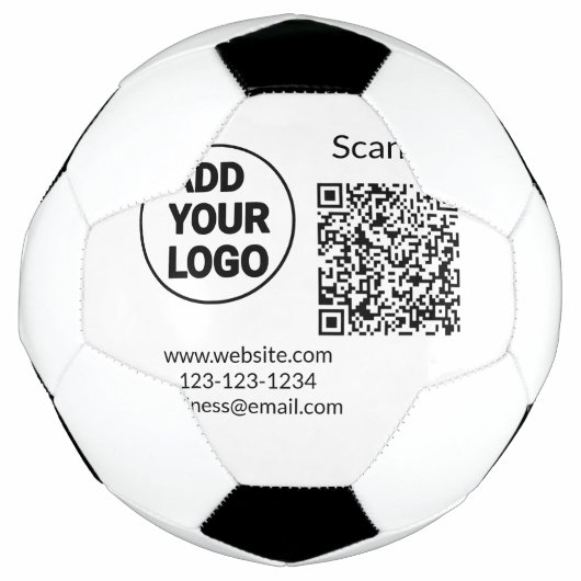 Einfacher minimaler q r Code Hinzufügen Logo Scan- Fußball (Vorderseite)
