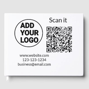 Einfacher minimaler q r Code Hinzufügen Logo Scan- Gästebuch