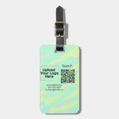 Einfacher minimaler q r Code Hinzufügen Logo Scan- Gepäckanhänger (Vorderseite vertikal)