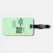 Einfacher minimaler q r Code Hinzufügen Logo Scan- Gepäckanhänger (Rückseite horizontal)