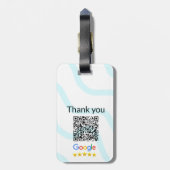 Einfacher minimaler q r Code Hinzufügen Logo Scan- Gepäckanhänger (Rückseite vertikal)