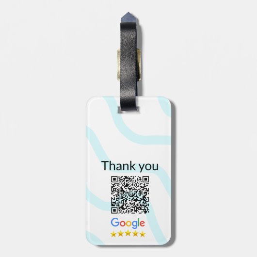 Einfacher minimaler q r Code Hinzufügen Logo Scan- Gepäckanhänger (Rückseite vertikal)