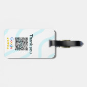 Einfacher minimaler q r Code Hinzufügen Logo Scan- Gepäckanhänger (Rückseite horizontal)