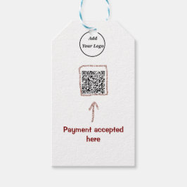 Einfacher minimaler q r Code Hinzufügen Logo-Scan- Geschenkanhänger