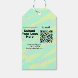 Einfacher minimaler q r Code Hinzufügen Logo Scan- Geschenkanhänger