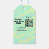 Einfacher minimaler q r Code Hinzufügen Logo Scan- Geschenkanhänger (Rückseite)