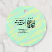 Einfacher minimaler q r Code Hinzufügen Logo Scan- Geschenkanhänger (Rückseite)