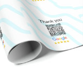 Einfacher minimaler q r Code Hinzufügen Logo Scan- Geschenkpapier (Rolleneckpunkt)