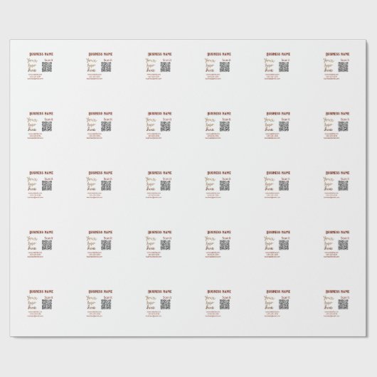 Einfacher minimaler q r Code Hinzufügen Logo Scan- Geschenkpapier (Flach)