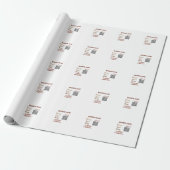 Einfacher minimaler q r Code Hinzufügen Logo Scan- Geschenkpapier (Ungerollt)