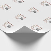 Einfacher minimaler q r Code Hinzufügen Logo Scan- Geschenkpapier (Ecke)