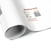 Einfacher minimaler q r Code Hinzufügen Logo Scan- Geschenkpapier (Rolleneckpunkt)