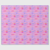 Einfacher minimaler q r Code Hinzufügen Logo Scan- Geschenkpapier (Flach)