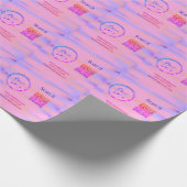 Einfacher minimaler q r Code Hinzufügen Logo Scan- Geschenkpapier (Ecke)