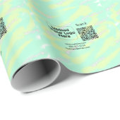 Einfacher minimaler q r Code Hinzufügen Logo Scan- Geschenkpapier (Rolleneckpunkt)