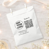 Einfacher minimaler q r Code Hinzufügen Logo Scan- Geschenktütchen (Ausgeschnitten)