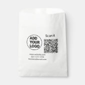 Einfacher minimaler q r Code Hinzufügen Logo Scan- Geschenktütchen (Vorderseite)